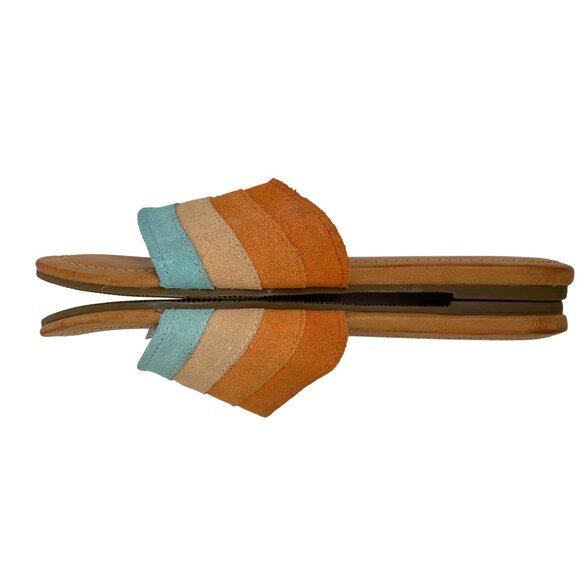 Ugg Ximena Leather Suede Multicolor Slide Sandals Size 8 Y10668 - Picture 12 of 13